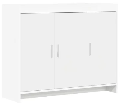 Image de Buffet Blanc 98,5 x 33 x 80 cm Bois d'ingénierie