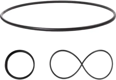 Produktbild von Faltbarer Hula Hoop Rohling, 25er Rohr, Ø 120cm, Schwarz