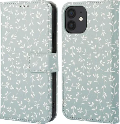 Zdjęcie produktu dla imoshion Design Bookcase for de Apple iPhone 11 - Smoke Green Flowers