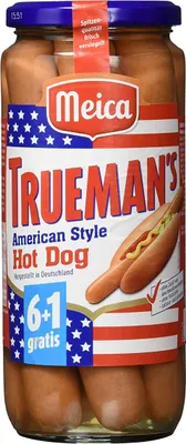 Image de Meica Truemans American Style 7 délicieuses saucisses à hot dog 350g