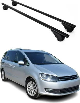 Produktbild von Dachträger Grundtäger für VW Sharan 7N 2010-2022 75kg Metall Schwarz 2 tlg