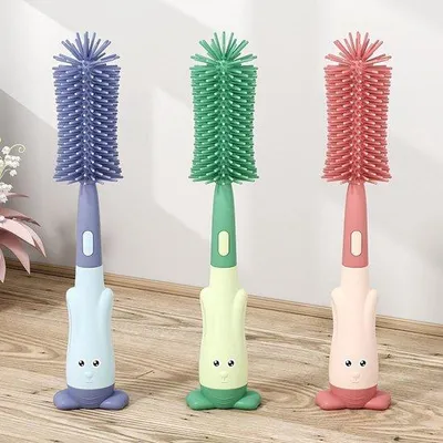 Immagine prodotto di Set di spazzole per la pulizia in tre pezzi, set di spazzole per biberon, accessori per la pulizia dei bicchieri, spazzole per bottiglie d'acqua