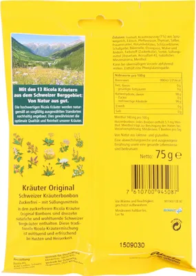 Produktbild von Ricola Kräuter Original Ohne Zucker 75G