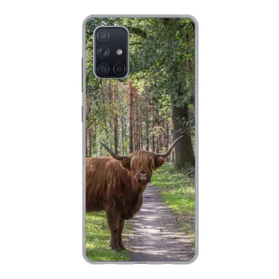 Produktbild von MuchoWow® Handyhülle Schutzhülle Hülle für Samsung Galaxy A51 5G Schottischer Highlander - Kröte - Baum Silikon Softcase Handy Hülle - Abbildung
