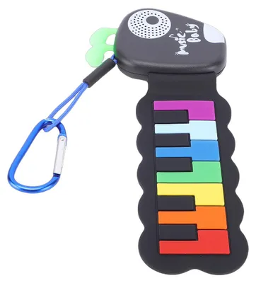 Produktbild von Faltbares Silikon-Taschenklavier, elektronisches Mini-Keyboard, tragbares Fingerklavier, Schlüsselanhänger für Kinder, Erwachsene und Musikliebhaber
