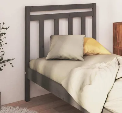 Produktbild von vidaXL Kopfteil Grau 95x4x100 cm Massivholz Kiefer - Kopfteil - Kopfteile - Bettkopfteil - Holzkopfteil