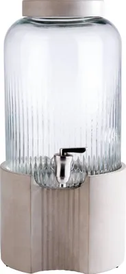 Produktbild von APS Getränkespender -ELEMENT- /// Ø 22 cm, H: 45 cm, 7 Liter /// Behälter aus Glas /// Zapfhahn aus Edelstahl /// 10400