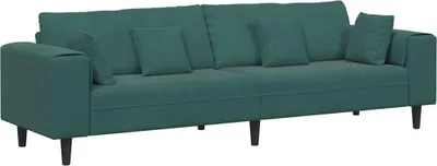 Zdjęcie produktu dla Sofa vidaXL, ciemnozielona, 250 x 77 x 76 cm, aksamit