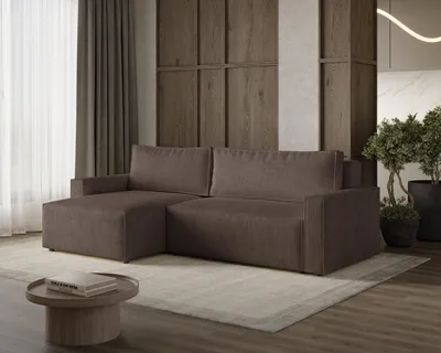 Produktbild von LIVIO L Ecksofa mit Schlaffunktion, Sofa mit Stauraum, Wohnzimmersofa, Couch, Schlafsofa, Lounge-Set - POSO 06