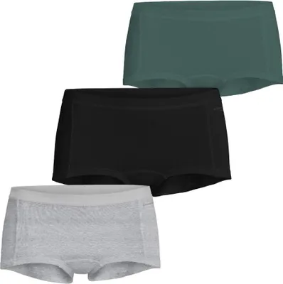 Produktbild von Björn Borg - Damen - Minishort Core 3er-Pack - Grau/Grün/Schwarz - Gr. XXL