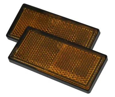 Produktbild von Seitenreflektor eckig 95 x 38 mm gelb