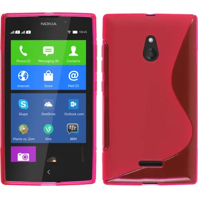 Produktbild von PhoneNatic Case kompatibel mit Nokia XL - pink Silikon Hülle S-Style + 2 Schutzfolien
