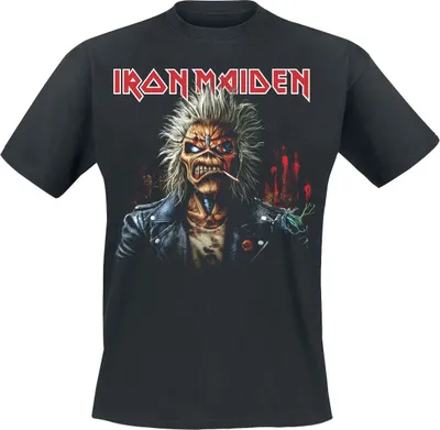 Produktbild von Iron Maiden T-Shirt Herren Portrait Eddie Smoke schwarz L