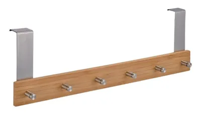 Produktbild von HI Türgarderobe mit 6 Haken 40x4,8x12 cm Bambus