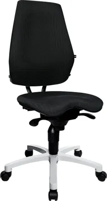Produktbild von Bürodrehstuhl ALUSTAR Basic ohne Armlehnen - schwarz Sicherheitsdoppelrollen für.