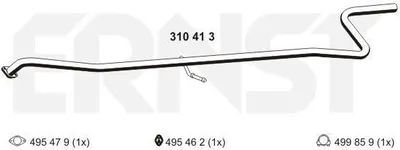 Produktbild von ERNST Abgasrohr Auspuffrohr für FORD FUSION (JU) 310413