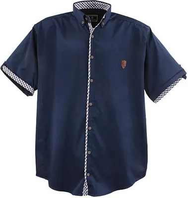 Zdjęcie produktu dla Duże rozmiary Elegancka koszula z krótkim rękawem LAVECCHIA 9003A w kolorze granatowym 5XL
