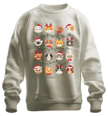 Immagine prodotto di Gatti - Festa di Natale - Regalo di Natale Felpa Pullover Unisex, Natura, M