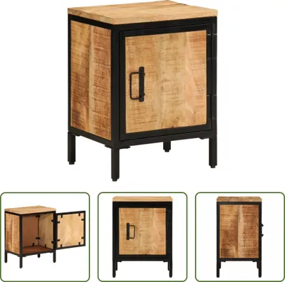 Produktbild von The Living Store Nachttisch 40x30x52,5 cm Raues Massivholz Mango