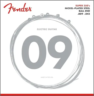A product image of Fender electric guitar strings.