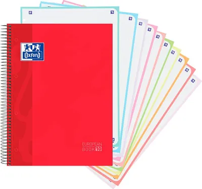 Produktbild von Oxford 400151482, Einfarbig, Rot, A4+, 150 Blätter, Kariertes Papier, Hardcover