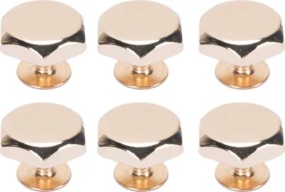 Produktbild von 30 Sets Nieten und Schrauben 8 mm Zinklegierung Hohlkopf-Sechskantnieten 6 mm Kreuzschlitzschrauben für Lederhandwerk Taschenverzierung Goldfarben
