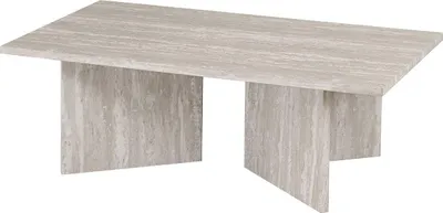 Produktbild von Couchtisch Litar - 125x65x42cm - Travertin grau