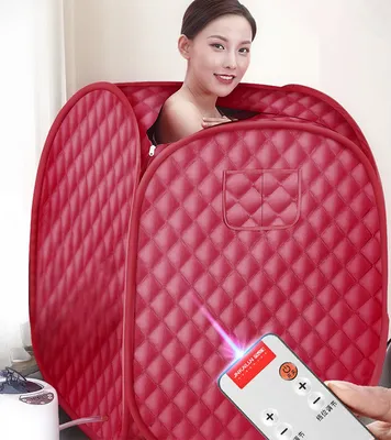 Produktbild von Mobile Dampfsauna,Zuhause Dampfsauna Heimsauna mit Dampferzeuger, für Schwitzen, Abnehmen, Entgiften | Rot