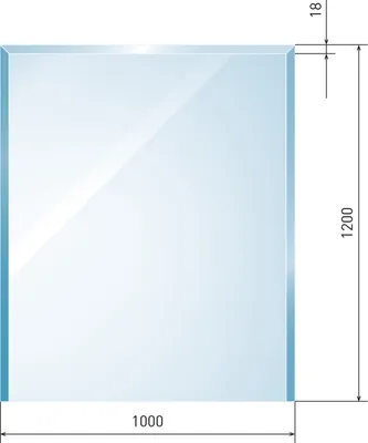 Produktbild von Raik Kamin Glasplatte Rechteck inkl. Facette