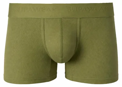 Produktbild von SUPAWEAR - Herren Boxer Slip Unterwäsche - Ribbed Trunk Green - 1x Größe S