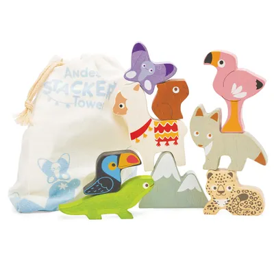 Produktbild von Le Toy Van Andes Wooden Animals Stacking Toy, 1,5 Jahr(e), Holz, Mehrfarbig
