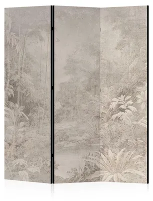 Immagine prodotto di LUMASOUL Paravento bifacciale, paravento divisorio per interni, motivo giungla, 135x172 cm