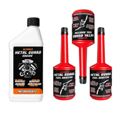 Produktbild von Metal Guard Engine + Fuel Set 1600 ml Motoröl Additiv Kraftstoffzusatz Diesel Benzin Turbo DPF Motorschutz Reibungsschutz Verbrauch Senken