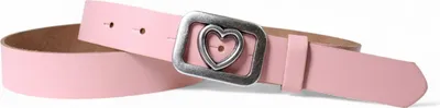 Produktbild von FRONHOFER süßer Damen Ledergürtel 3 cm, echt Leder, Herz Gürtelschnalle, silber