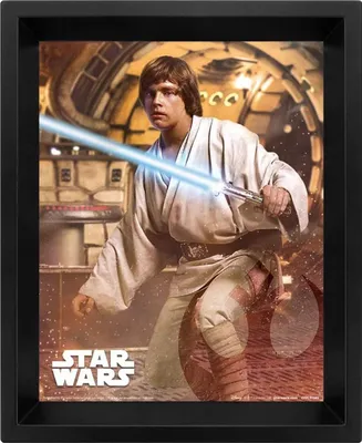 Immagine prodotto di Star Wars - "Vader Vs Skywalker" Poster incorniciato lenticolare 3D, "Luke Skywalker" CD1356 (taglia unica) (colorato)