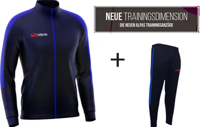 Produktbild von alpas Trainingsanzug Elite Navy/Blau Gr. M Sportanzug Jogginganzug