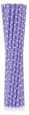 Produktbild von 12 Papier Trinkhalme / Strohhalme lila