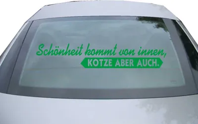 Produktbild von Indigos UG - Aufkleber Heckscheibe & Motorklappe DE2139 - grün - 600x114 mm - kommt von innen - Auto Scheiben Fenster Heckklappe Tuning Racing JDM - Die cut