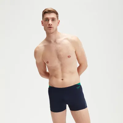 Image de Speedo, short de bain pour homme, modèle Aquashort ECO+ H-BOOM SPLICE AQSH, couleur bleu, taille 32