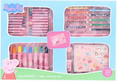 Immagine prodotto di Scatola di colori Peppa Pig 100+ pezzi Set completo per il divertimento della pittura