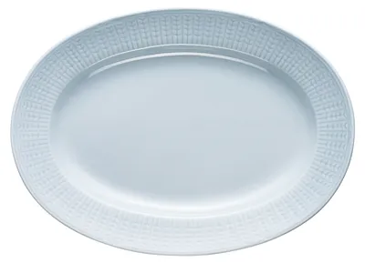 Imagen del producto de Plato ovalado "Swedish Grace" de Rörstrand, color "Ice", 32 cm, referencia 1059960