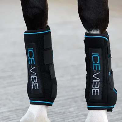 Produktbild von Horseware Ice-Vibe by HW Boot LED Erste Hilfe Schwarz/Aqua HW 20, Größe Pferd:Full