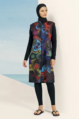Produktbild von Hasema Burkini, Bademode, Hijab,Badeanzug, Tesettür Mayo, Swimwear H-248