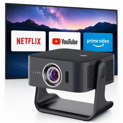 Produktbild von Kiano Elegance Cinema Full HD Beamer Smart TV Netflix 400 ANSI Lumen 120 Zoll, KI-generiertes Bild