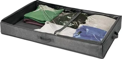 Produktbild von Unterbettkommode Bettkasten Wäschebox mDesign staubfrei anthrazit / tranparent