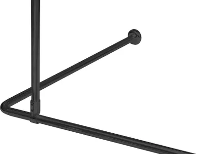 Zdjęcie produktu dla Wspornik sufitowy do zasłony prysznicowej ALU czarny 55 cm