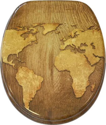 Produktbild von SANILO® WC-Sitz mit Absenkautomatik World Map, Toilettendeckel direkt vom Hersteller, Klodeckel, Klobrille, WC Deckel, Toilettensitz, Toilettenbrille