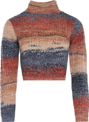 Image de Pull TANUNA pour femmes - marron bleu multicolore, XL/XXL