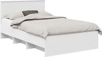Image de Cadre de lit Blanc 120 x 123 cm Bois d'ingénierie