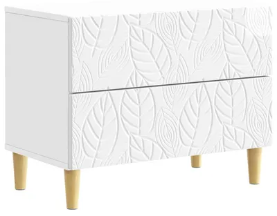 Obrázek produktu pro Noční stolek Bílá s vysokým leskem 62 x 34,5 x 48 cm